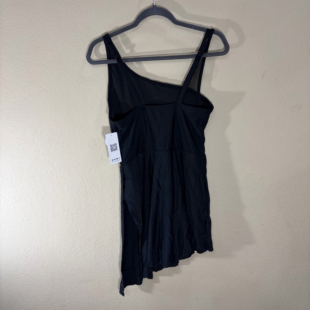 NWT!! Charmo ladies Asymetrical Skirt swimsuit, black and size medium Vacay - Picture 8 of 12